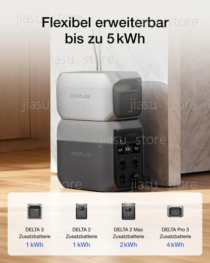 EcoFlow DELTA 3 Portable Power Station EU Version 220V LiFePO4 Battery Outdoor Emergency Backup Solar Generator