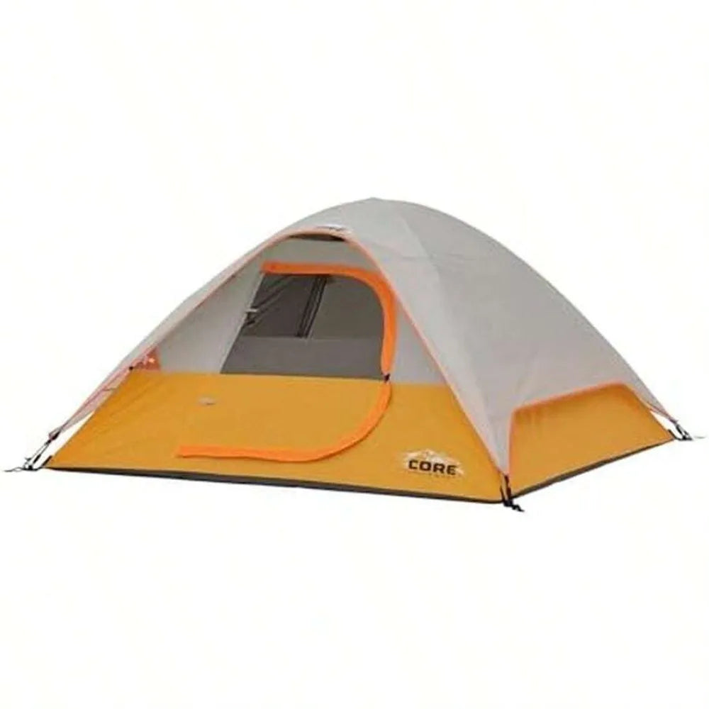 6 Person Family Camping Dome Tent Waterproof Weather Resistant Easy Setup Portable Lightweight with Gear Loft Storage Carry Bag for Hiking Backpacking Outdoor Adventure Backyard Beach Picnic Travel Fits 4 5 6 Adults Kids