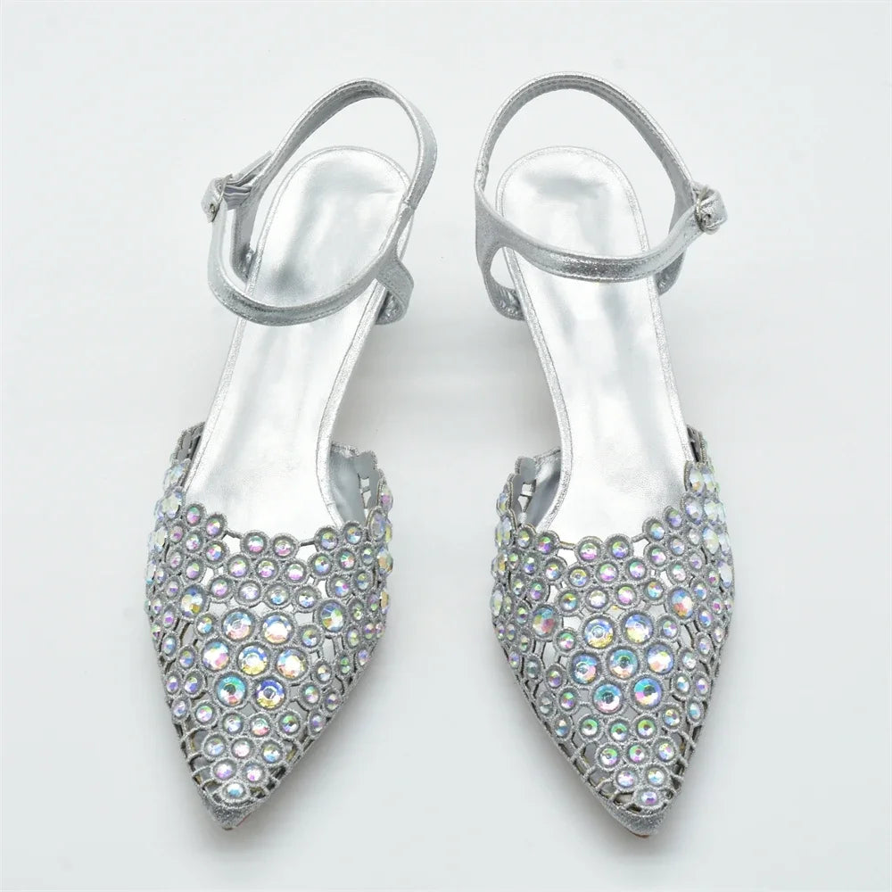 Hot Selling Pointed Toe Ladies Shoes Matching Bag Set for Nigeran Wedding Party Pumps Shoes for Women 2026 Designer Luxury