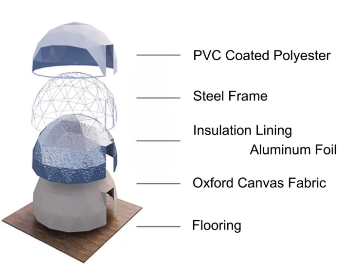 Luxury Dome Tent Outdoor Glamping Pod House for Eco Camping Resort Vacation Stay Customizable