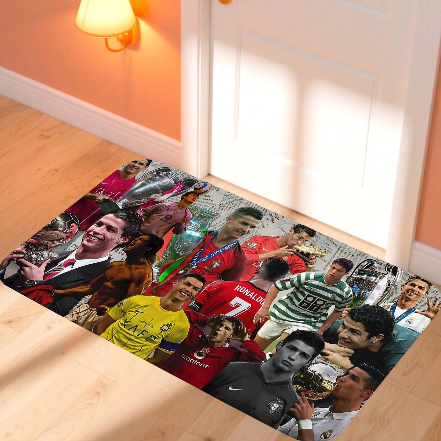 C-CristianoS R-Ronaldo CR7 Doormat Kitchen Rugs for Bedroom Front Door Mat Non-slip Pad Room Decoration Motorcycle Carpet Home
