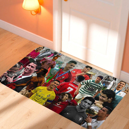 C-CristianoS R-Ronaldo CR7 Doormat Kitchen Rugs for Bedroom Front Door Mat Non-slip Pad Room Decoration Motorcycle Carpet Home