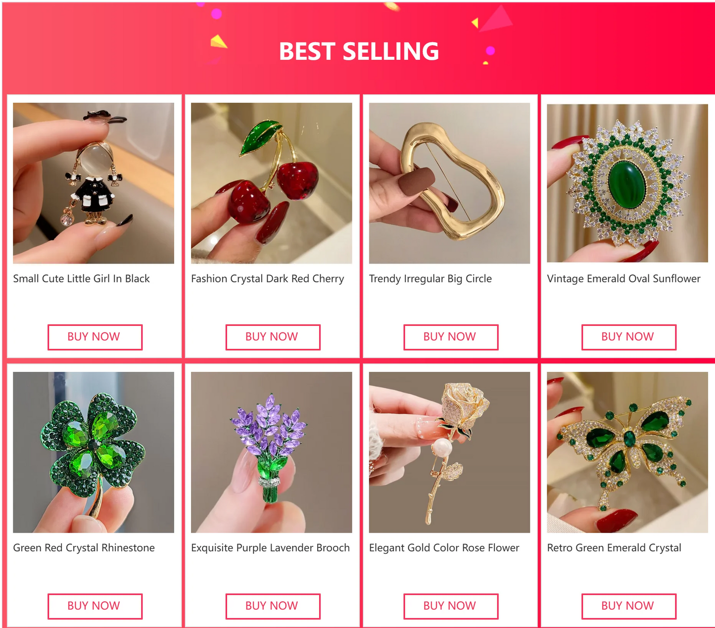 Elegant Crystal Bauhinia Brooches for Women Fashion Rhinestone Bouquet  Brooch Wedding Jewelry Clothing Coat Lapel Pins