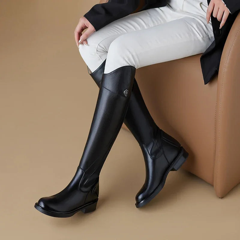 Womens Equestrian Supplies Long Boots Trend Equestrian Boots Riding Equipment Non-Slip Ultra Footwear Resistant Horse Rider Shoe