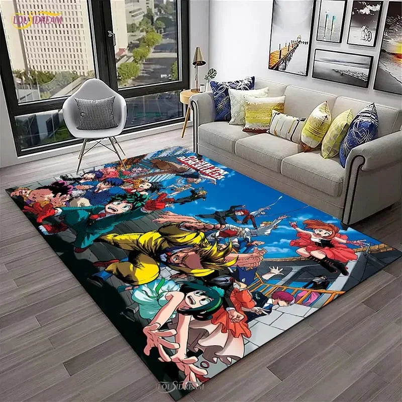 My Hero Cartoon Anime Carpet for Living Room Bedroom Table Cinema Rug Kitchen Door Kids Un-slip Floor Mat Alfombra Birthday gift