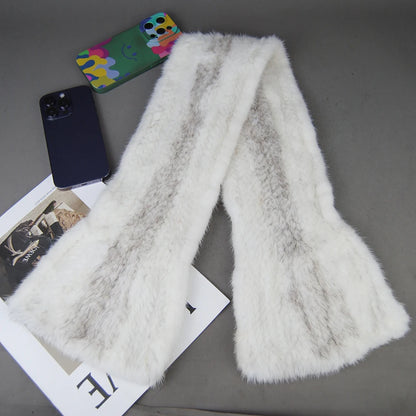 2025 Lady Luxury Authentic Mink Fur Shawl Scarf Winter 100%Natural Mink Fur Real Scarf Shawl Fashion Genuine Mink Fur Ponchos