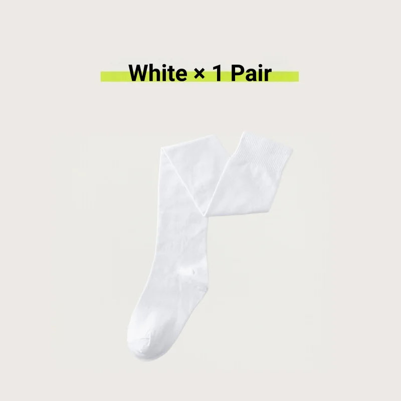1/2 Pairs Women Over The Knee Socks Cotton Thigh High Socks Black White Blue Colorful Striped Pattern Fashion Casual Daily Wear