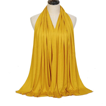 Premium Modal Cotton Jersey Hijab Scarf Long Muslim Shawl Plain Soft Turban Tie Head Wraps For Women Africa Headband 170x60cm