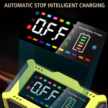 Car Battery Charger Intelligent Smart Battery Charging Universal 12V 10A/6A Fast Power Charging Pulse Repair Tools For SUV Motorcycle Truck RV