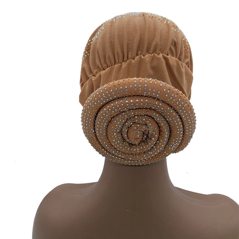 Summer Breathable Turban Cap for Women Muslim Under Scarf Cap African Lady Head Wraps Bonnet