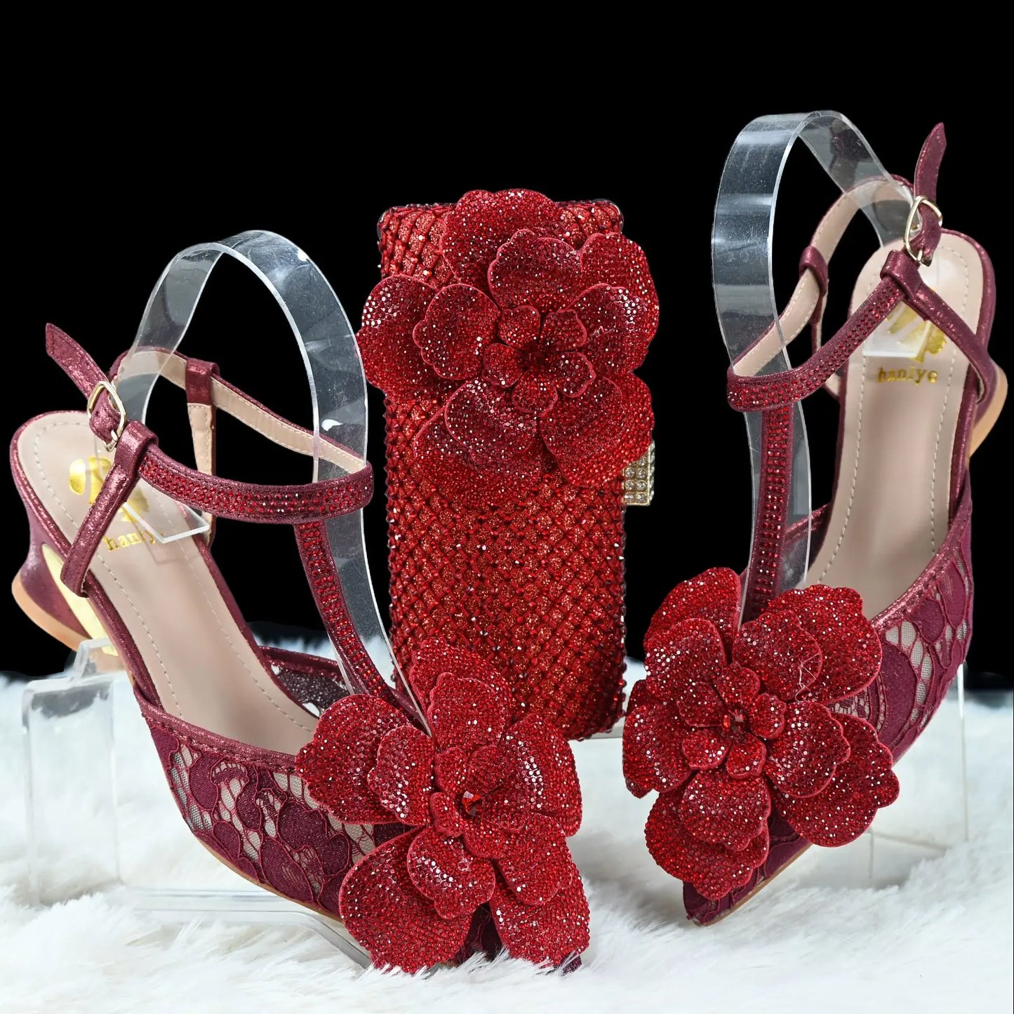 Doershow African Wedding fashion Shoes and Bag Set silver Italian Shoes with Matching Bags Nigerian Women party!   SL1-1