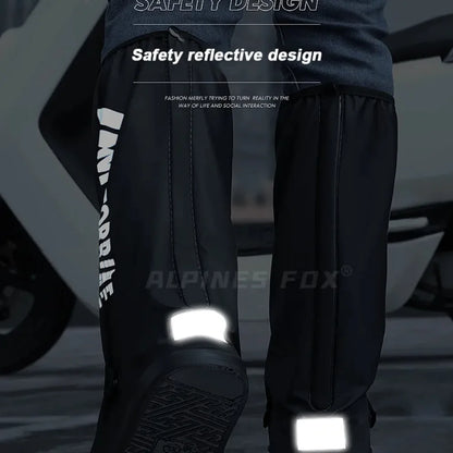 Motorcycle High Tube Rain Boots Waterproof Reflective Non-Slip Footwear Motorbike Cycling Bike Reusable Protection Accessories