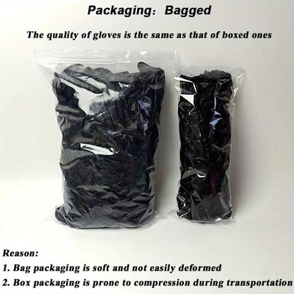 20/50/100PCS Disposable Black Nitrile Gloves  Disposable Nitrile Gloves Home Cleaning Tattoo Hairdressing Nail Art Pet Bath