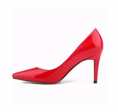 Large Size Women Pumps Classic Pointed Toe High Heels Sexy 9cm Stilettos Female Elegant Comfort Ladies Red Wedding Party Shoes