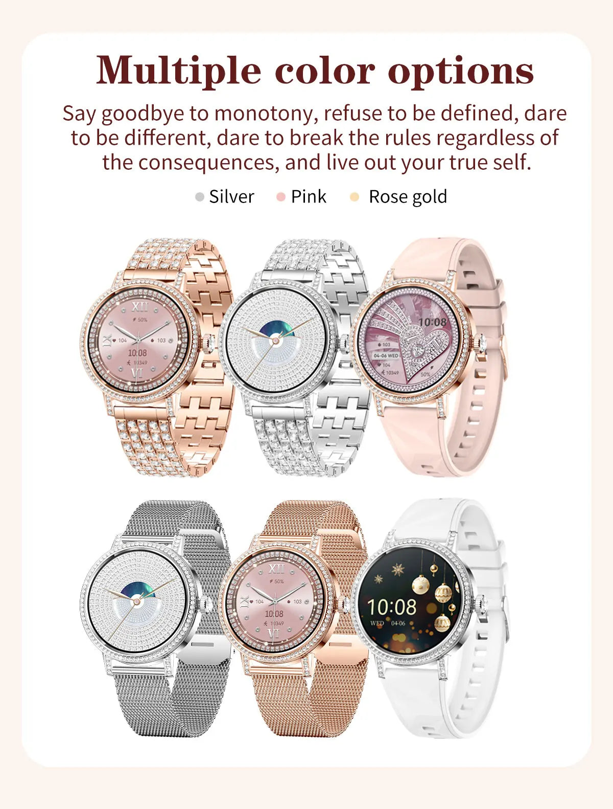 Luxury Bluetooth Call Smartwatch Women's Smart Watch Clock Ladies Gift Fitness Tracker Wrist Watches for Woman Android iOS 2026