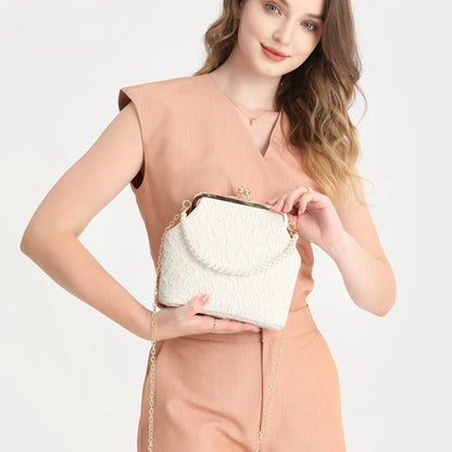 Mobile Phone Bags Pearl Chain Crossbody Bag for Women Shoulder Bags Makeup Bag Purse and Handbags Mother Kids Bag for Girl Сумка