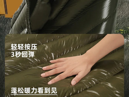 Ultra Lightweight Unisex Down Camping Sleeping Bag with Waterproof and Portable Compression Storage, Suitable for Travel and Hik