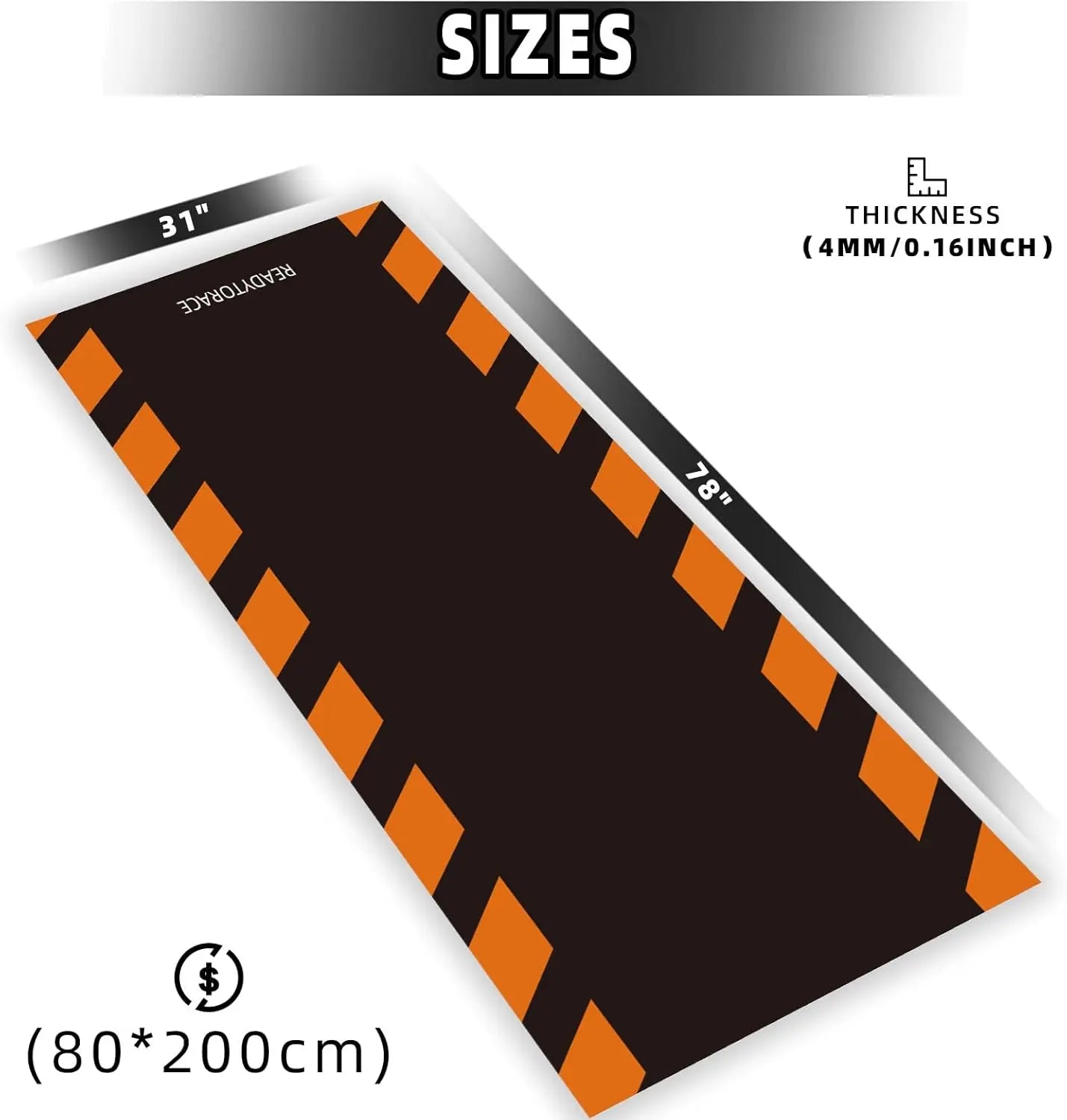 VIKAMA Motorcycle Parking Mats Household Floor Mats Dirty Resistant Non-Slip Kitchen Carpet Bedroom Carpet Washable Floor Mats