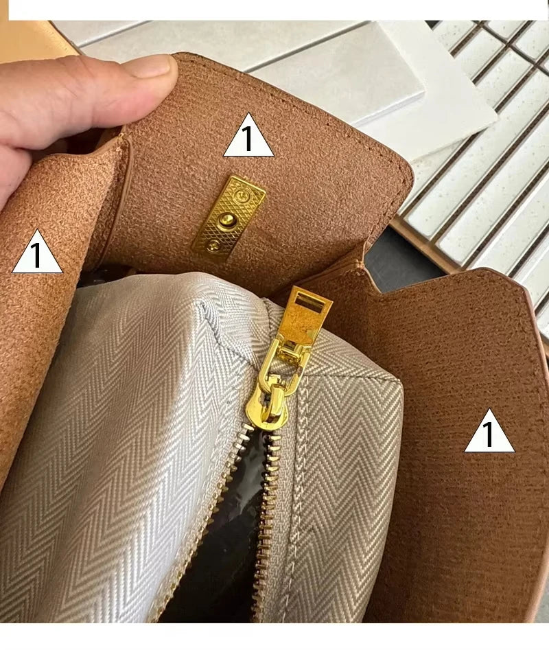 New Genuine Leather Luxury Designer Women Shoulder Crossbody Underarm Bags Cowhide Ladies Large Capacity Tote Bag Fashion Purse