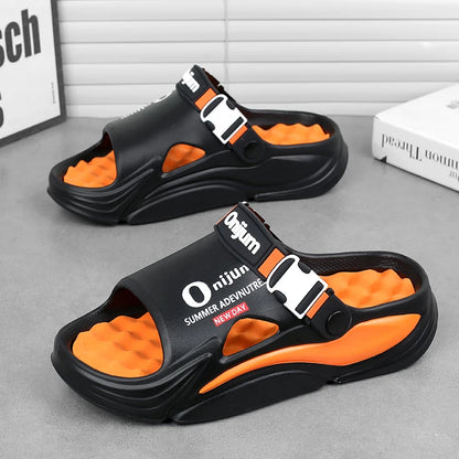 Summer Men's Massage Slippers Outdoor Sandals Beach Comfortable Indoor Slides Water Clogs Casual Shoes Men Women Home Slippers