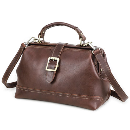 CONTACT'S Genuine Leather Sling Shoulder Bags for Women Luxury Designer Tote Bag Women‘s Bag Handbag Fashion Ladies’ Doctor Bag