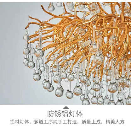 Rectangle Luxury Gold Crystal Chandelier For Dining Living Room Lobby Kitchen Table Modern Lurxy Gold Crystal Celling Chandelier