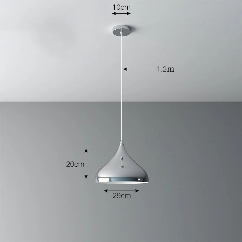Nordic Plating Sliver Globe Ball Mirror Pendant Lights E27 Iron Hanging Lamp luxury Silver Brass Art Kitchen Hotel Pendant Lamp