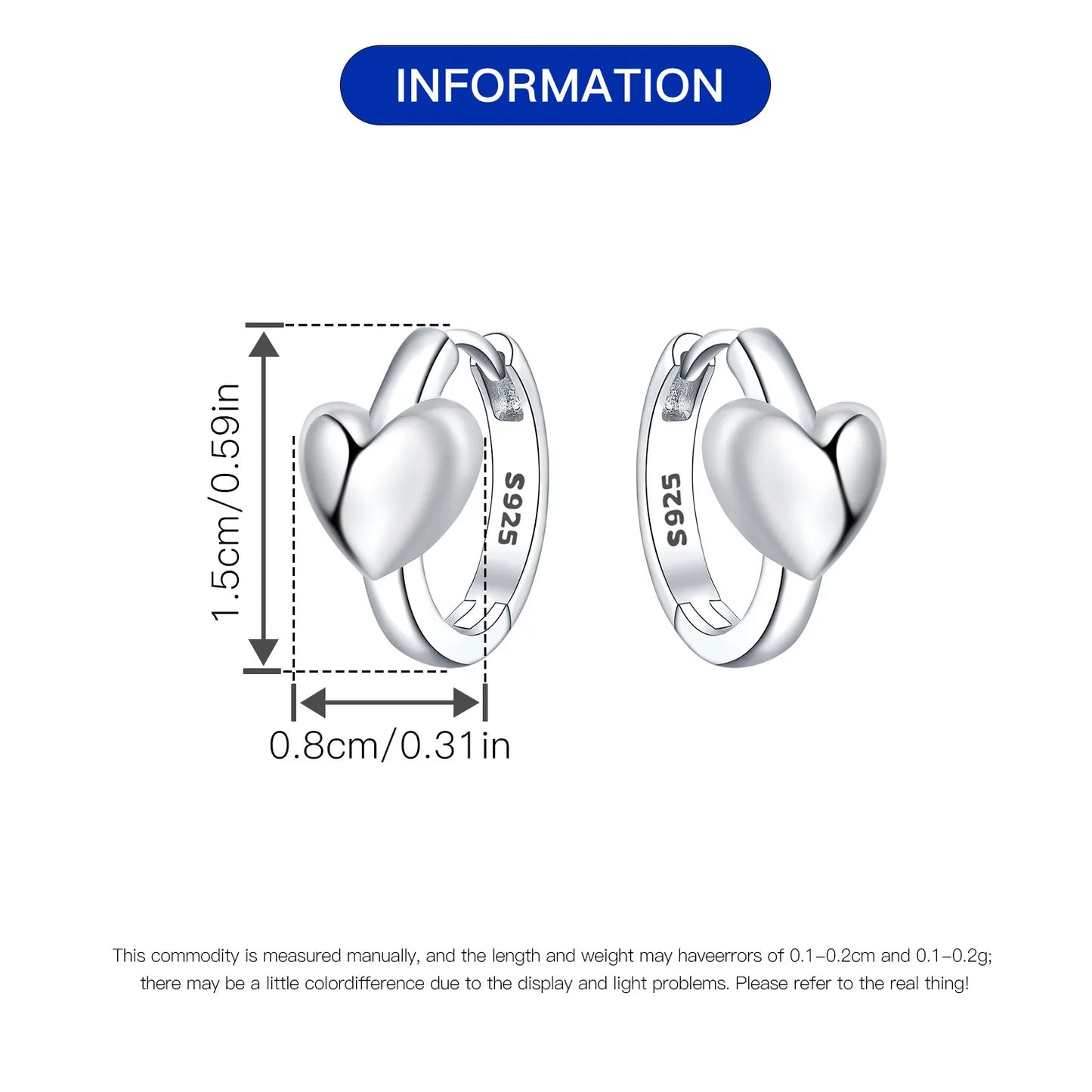 925 Sterling Silver Star Moon Heart Shape Earrings Jewelry Versatile Hoop Earrings For Women Jewelry Fine Birthday Party Gifts