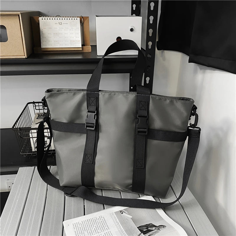 HOCODO Waterproof Women Travel Handbag Large Capacity Ladies Messenger Bag Solid Color Female Crossbody Nylon Shoulder Bag Women