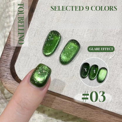 MIANEL 12ML Hit Product Gold Amber Cat Eye Gel Nail Polish 2026 New Blue Glass Beads Cat Eye Gel Nail Green Nails 1-21pcs