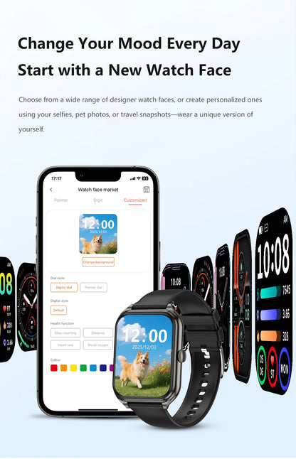 2026 new ultra-thin outdoor sports smartwatch, wirelesscommunication,suitable for men's and women'ssports,stepcounting,best gift