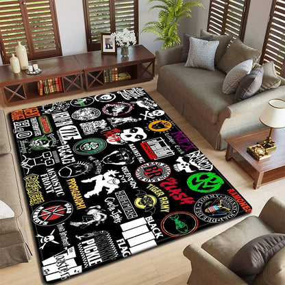 Band logo Music Rock and Roll logo Pattern Carpet Kitchen Mat Doormat Bedroom FloorDecoration LivingRoom Bathroom Anti-slip Rug