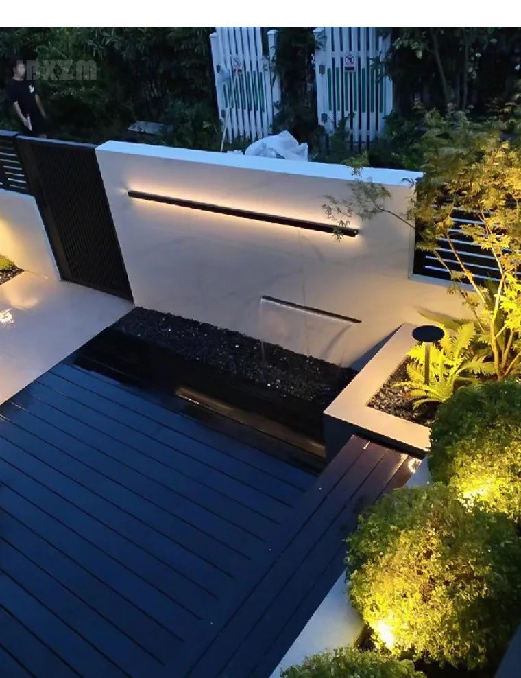 Waterproof LED Wall Light Minimalist LED Outdoor Wall Lamp Black Balcony Terrace Indoors Wall Decor IP65 Outside Garden Lights
