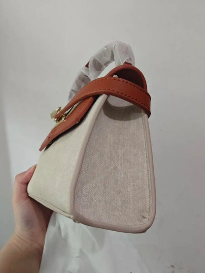 2026 New Trapezoidal Genuine Leather Women Handbag Niche Fashion Versatile Top Handle Luxury Ladies Shoulder Crossbody Purse