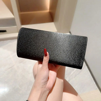 Luxury Sequins Silk Evening Bags Silver Clutch Bag Chain Bags Women Ladies