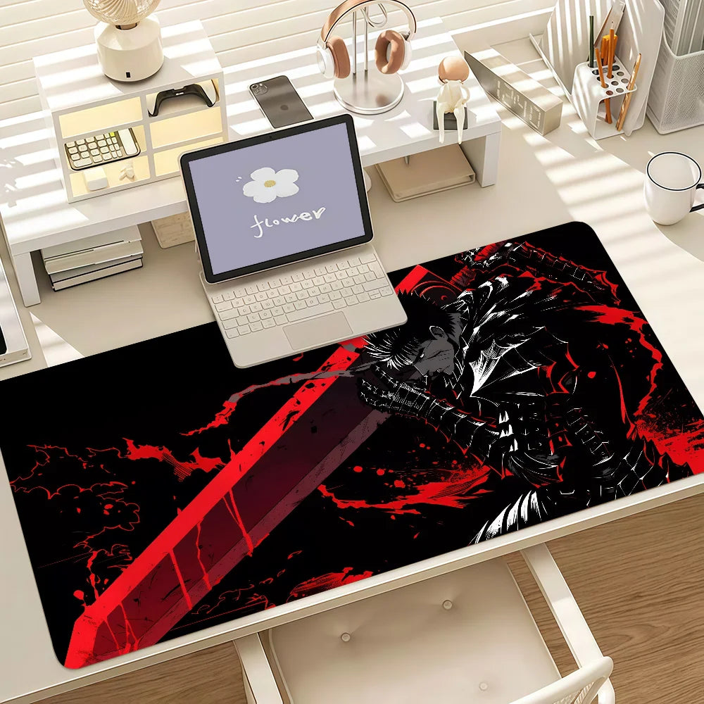 Retro Classic Comics B-berserk Mouse Pad Anti Slip Rubber Edge Locked Thickened Laptop Gaming Desk Mat