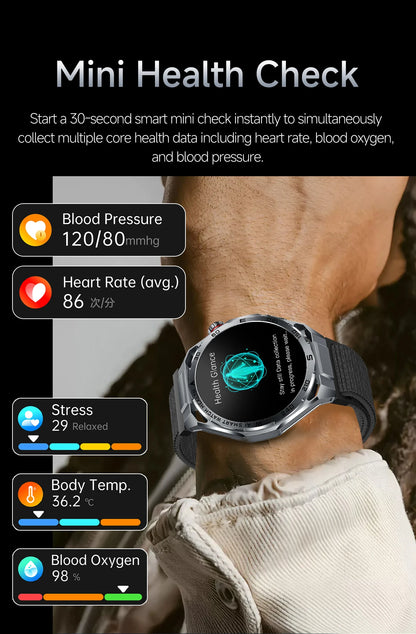 2026 New ECG+PPG Body Fat Analysis Health Smart Watch Uric Acid BP Blood Oxygen Bluetooth call Sports Smart Watch For Men Women
