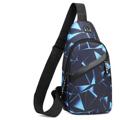 Chest Bag,Men's Casual Waterproof Crossbody Bag, Trendy Sports Bag, Multifunctional Small Bag, Shoulder Bag