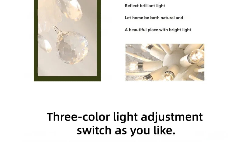 French Luxury LED Pendant Lights Blue White Natural Shell Crystal Chandelier Lamps for Romantic Living Dining Bedroom Home Decor