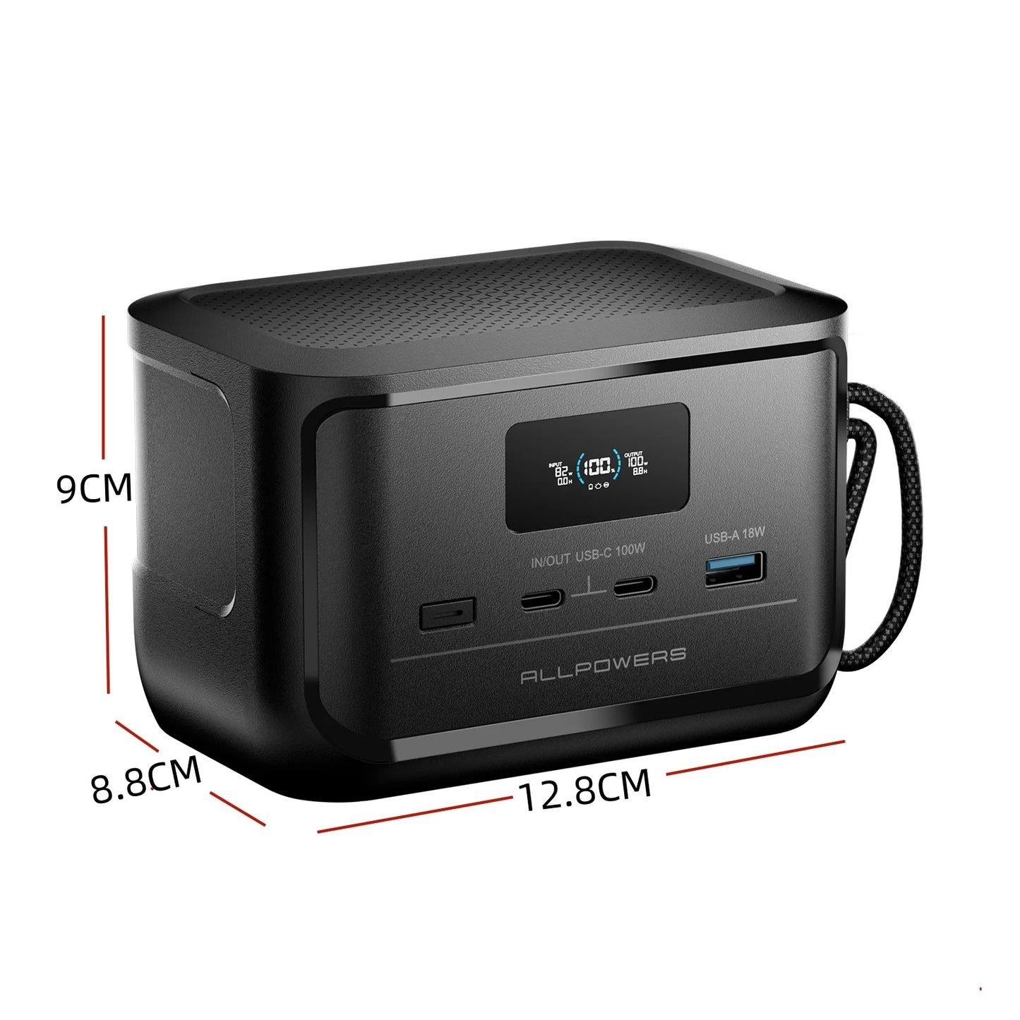 ALLPOWERS 31000mAh SOLAX P100 Portable Power Station 99.2wh Solar Generator with USB Output, LiFePO4 Battery for Camping Home RV
