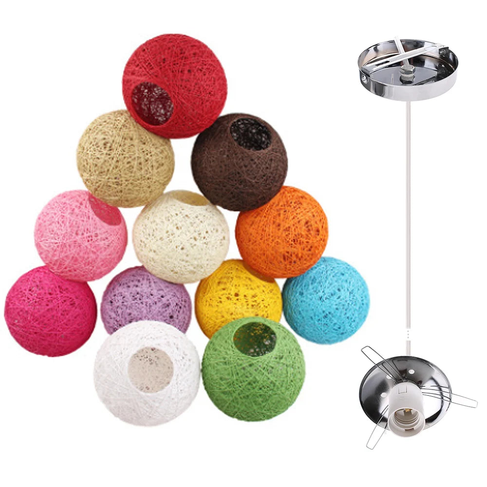 Nordic Hand-woven Rattan Pendant Lights Ceiling Chandelier Modern Hanging Lamps Restaurant Living Room Kitchen Lighting Fixtures