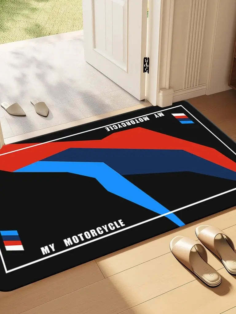 My Motorcycle Parking Carpet, Bedroom Mat, Racing Mat, Display Mat, Non-Slip Dirt-Resistant, Easy to Wash, Soft Mats