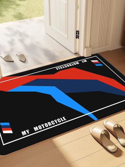 My Motorcycle Parking Carpet, Bedroom Mat, Racing Mat, Display Mat, Non-Slip Dirt-Resistant, Easy to Wash, Soft Mats