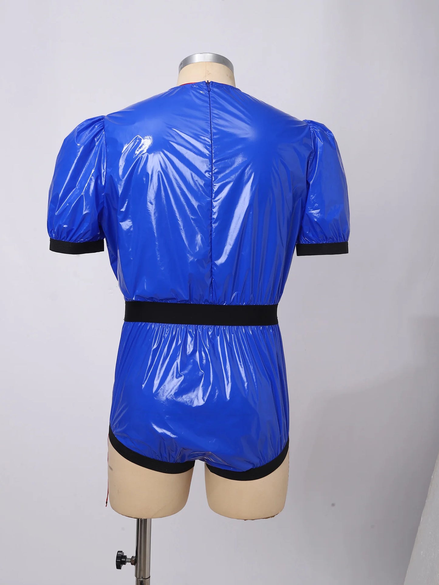 Men Women Waterproof Glossy Bodysuit Leak-proof Washable Diaper Cover Elderly Bedridden Special Needs Adaptive Jumpsuit Swimwear