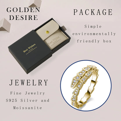 0.37CTW Luxury S925 Silver Moissanite Ring for Women Stackable Eternity Band Engagement Jewelry
