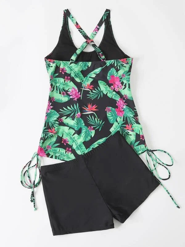 Summer 2026 Swimsuits Closed Tankini Sets Female Swimwear Push Up Beach Wear Two Piece Bathing Suits Pool Women's Swimming Suit