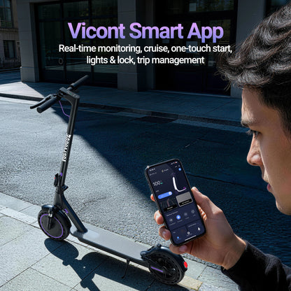 2026 NEW 10‘’ Electric Scooter for Adults 500W Powerful Motor 22 Miles Long Range Dual Braking System 22Mph Max Speed Foldable E Scooter with Solid Tires APP Control