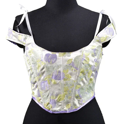 Lolita Tanks Corset Sexy Slimming Bandage Shapewear Women Evening Party Elegant Retro Bustier Top Streetwear Woman Clothes