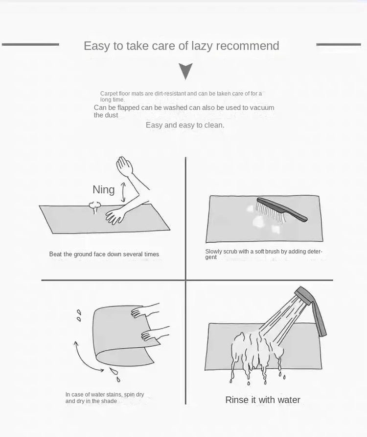 VIKAMA Antique Living Room Loop Pile Carpet Dirty Resistant Living Room Sofa Coffee Table Bedroom Bedside Rugs Home Decoration