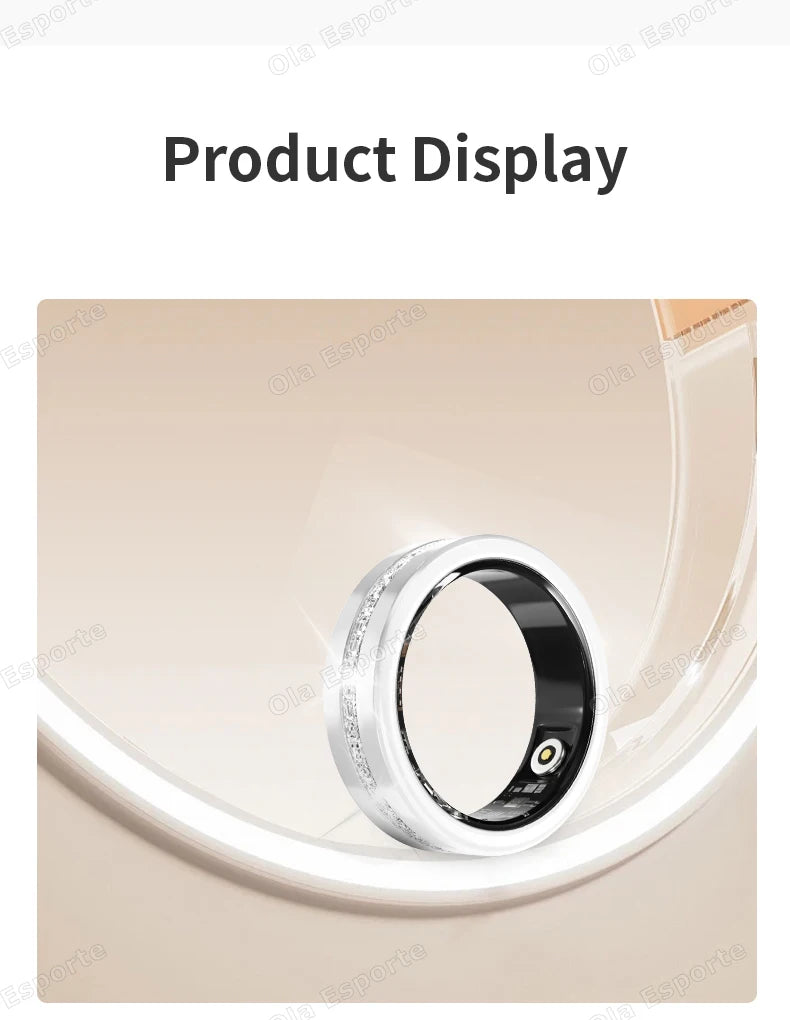 2026 New Smart Ring Lady Heart Rate Sleep Health Monitor Menstrual cycle detection IP68 Waterproof Fashion Sport Rings Women Men